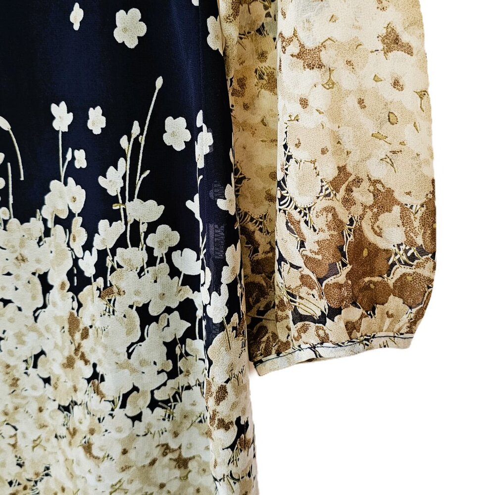 Yumi Elegant Floral Ombre Dress – Women's US 2/4 - Picture 4 of 11